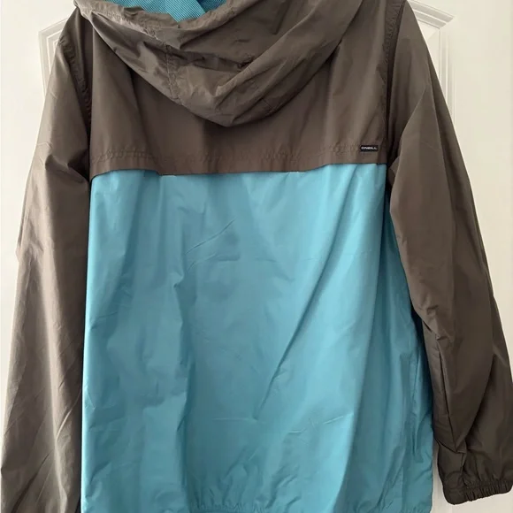 O'Neill Men's Aqua and Brown Windbreaker - Picture 2 of 4
